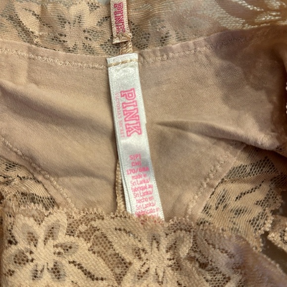 New Victoria’s Secret Pink Extra Low Rise Cheekster Panty Size Small Color Nude - Picture 3 of 10